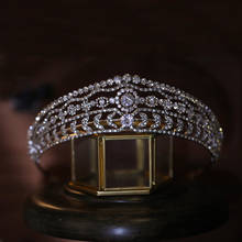 Shine Rhinestone Wedding Crown Hair Princess Tiara Women Headpiece Silver Color Bridal Hairband Accessories 2024 - buy cheap