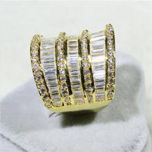 Shine anel de prata esterlina 925 18k joia de ouro luxo empedrada joia de luxo quadrado t simulado diamante pedras preciosas anéis para mulheres 2024 - compre barato