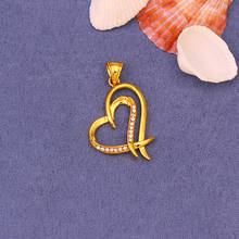 Ожерелье с подвеской в виде сердца JH, золотые ювелирные изделия, подарок матери из Новой Зеландии 2020, кулоны с фианитами и камнями с цепочками, оптовая продажа 2024 - купить недорого