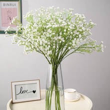 Flores artificiales de plástico Gypsophila para bebés, arreglo de flores DIY para decoración del hogar y boda, 1/3 Uds., 64cm 2024 - compra barato