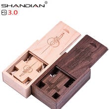 SHANDIAN New Wooden cross pen drive pendrive 4GB 16gb 32gb 64gb natural wood Usb Flash Drive U disk Memory Stick Gifts 1PCS logo 2024 - buy cheap