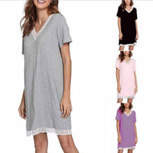 Vestidos de maternidad de encaje para mujeres embarazadas, ropa informal de lactancia para bebé, pijamas de maternidad, vestidos de lactancia de manga corta 2024 - compra barato