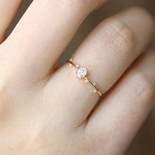 Dan's elemento anéis para feminino chique temperamento de fadas amarelo rosa cor de ouro fino ramo dedo anel moda jóias dekcr529 2024 - compre barato
