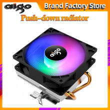 Aigo PC CPU Cooling Fan Cooler 2 Copper tube CPU Cooler Fan Radiator Aluminum Heatsink CPU Cooler for LGA/1156/1366/AM3/AM4/1366 2024 - buy cheap