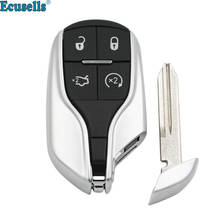 Luxury 4 Button smart Remote Key Shell For Maserati Ghibli Quattroporte with emergency key blade 2024 - buy cheap