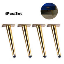 4 pieces of metal furniture feet 20cm, table, cabinet feet, sofa bed, TV cabinet feet with mounting screws, gold tilt feet 2024 - buy cheap