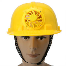 Солнечный мощный вентилятор шлем открытый рабочий защитный шлем-каска строительство рабочее место ABS Материал Защитная крышка питание ed солнечной панелью 2024 - купить недорого