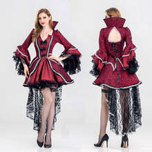 Deluxe Halloween Gothic Vampire Queen Costume Cosplay Adult Women Carnival Fantasia Vampire Cosplay Fancy Dress Suit 2024 - buy cheap