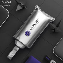 OLYCAT-paraguas portátil de cinco pliegues para niños y mujeres, sombrilla con protección UV, para sol y lluvia, Mini bolsillo de titanio plateado 2024 - compra barato