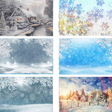 Ano novo inverno floco de neve fotografia fundo glitter bokeh snowfield phonechristmas neve backdrops para estúdio foto 2024 - compre barato