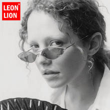 LeonLion маленькие солнцезащитные очки для женщин 2019 ретро солнцезащитные очки для женщин/мужчин Роскошные Винтажные Солнцезащитные очки женские зеркальные очки 2024 - купить недорого