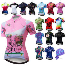 2021 Cycling Jersey Women Summer Short sleeve Bike Jersey Shirts Top breathable Quick Dry Pink Ladies Cycle Bicycle Clothing 2024 - buy cheap