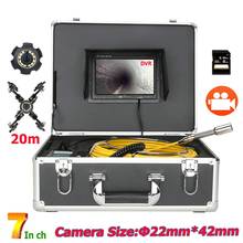 7" Monitor 20M/30M/40M/50M DVR Recording Pipe Inspection Video Camera,IP68 HD 1000TVL Sewer Pipeline Industrial Endoscope System 2024 - buy cheap