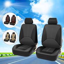 Capas para assento dianteiro de carro, couro sintético, estilo, preto, conjunto universal, acessórios para o interior do assento 2024 - compre barato