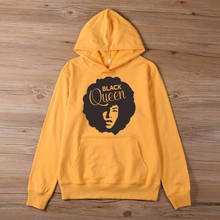 ONSEME Black Queen Letter Print Hoodies Afro Lady Graphic Hooded Sweatshirt Melanin Hoodie Women Streetwear Pullovers Tracksuit 2024 - buy cheap