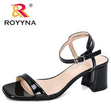 ROYYNA 2020 New Designers Popular Fashion Summer Peep Toe Flip Flops Sandals Women Loafers Comfortable Footwear Ladies High Heel 2024 - buy cheap