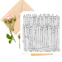 Pencil Background Clear Stamps For DIY Scrapbooking Card Making Stamps Fun Decoration Supplies 2024 - buy cheap