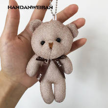 1 Pcs 2019 New 13cm Kawaii Plush Toys Interesting Bow Tie Fabric Bear Stuffed Toy Animal Pendant Holiday Gift For Girls&Boys 2024 - buy cheap