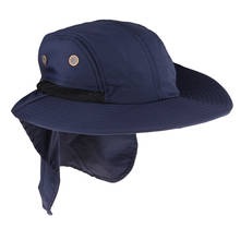 Sombrero de jungla al aire libre, chal de cuello, protección solar, sombrero de ala ancha para la cara, 58-60cm 2024 - compra barato
