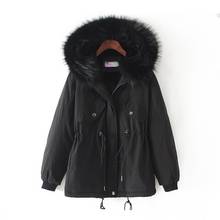 Parka Coat  Winter Jacket Women Down Hood With Fur Collar Plus Size Female 2019 Lady Thick Overcoat Outwear Korean Slim Quilted 2024 - buy cheap