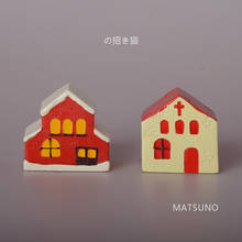 Resin European House Church Figurines Toys Miniatures/Terrarium Micro Fairy Garden Decoration DIY Ornament Home Statue 2024 - buy cheap