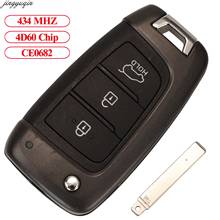 Jingyuqin-mando a distancia para coche, llave Fob de 434Mhz, Chip 4D60, CE0682, para Hyundai I30, 3 botones 2024 - compra barato