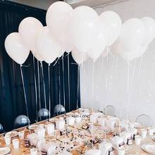 Pérola branco balões 100 pçs 5/10/12 polegada casamento balão festa de aniversário suprimentos látex globos float balls 2024 - compre barato
