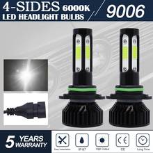 Pair 4-Side 5202 Car LED Headlight Bulbs 22w 8000lm 6000k 9005 9006 White Super Bright Fog Light Bulb Kit Car Accessories 2024 - buy cheap