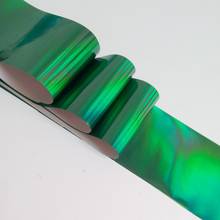 Голографическая темно-зеленая фольга для перевод на ногти, 100 см, эффект Авроры, наклейки для ногтей, сделай сам, лазерная наклейка для дизайна ногтей, переводка для маникюра 2024 - купить недорого