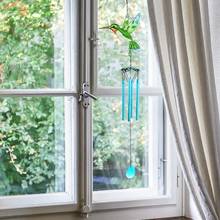 Hummingbird sinos de vento, janela, varanda, quintal, jardim, tubos de metal, antigo, parede, decoração de ornamento de suspensão 2024 - compre barato
