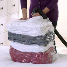 Organizador de ropa plegable con borde transparente, paquete de bolsas comprimidas para viaje, ahorro de espacio, bolsa de almacenamiento al vacío, organizador para el hogar 2024 - compra barato