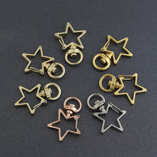 10pcs Cute Star Hollow Key Chain Key Ring keychain Star Lobster Clasp Buckle Clasp DIY Jewelry Making Keychain Jewelry Finding 2024 - buy cheap