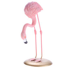 Палочки стол с изображением Фламинго Птица Животные статуя Collectiable орнамент статуэтки, миниатюры пейзаж арт Collextiable Декор 2024 - купить недорого