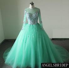 ANGELSBRIDEP Vestidos De 15 Anos Ball Gown Quinceanera Dresses Tulle With Crystal Lace Up Back Floor Length Sweet 16 Dress 2024 - buy cheap