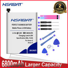 Hsabat bateria 6800mah para ulefone armor 5, bateria de substituição para telefone celular de alta qualidade 2024 - compre barato