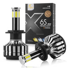 Kit de faros LED de 360 ° para coche, bombilla h7, luces led para cabeza delantera automática H4 H11 H8 H9 9005 9006 HB4 hb3, 12v 2024 - compra barato