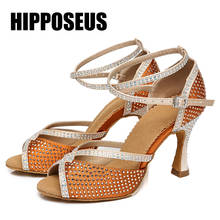 Hipposeus Girls Dance-Shoes Women Ballroom Latin Dance Shoes Ladies Modern Tango Dancing Shoes Salsa Sandals High Dancing Heels 2024 - buy cheap