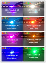 Diodos LED SMD 500 3528, Kit de diodos LED SMD, verde, rojo, blanco cálido, azul hielo, amarillo, rosa, morado, UV, naranja, rgb, 1210 unids/lote 2024 - compra barato