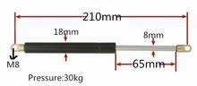 210mm Hole Center 65mm Stroke Auto Gas Spring 30kg Force Lift Support M8 Eyelet Gas Strut Shock Spring Prop 2024 - buy cheap
