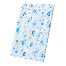 Bookse 1 Piece White Cotton Fabric 50cmx50cm Printed Blue Floral Style Patchwork Sewing Crafts Dolls Clothes Pre-cut Fat Quarter 2024 - buy cheap