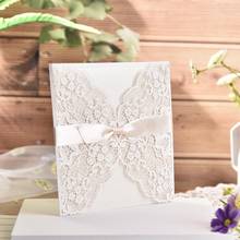 10Pcs Laser Cut Wedding Invitations Cards Wedding Bridal Shower Gift Greeting Card Kits Event Party Supplies Decoration 2024 - buy cheap
