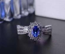 Natural And Real Tanzanite luxury ring ring Free shipping gemstone 925 sterling silver Fine jewelry 2024 - buy cheap