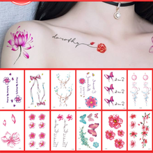 30 Sheets Sexy Watercolor Lips  Flower Blossom  Star Temporary Tattoos Sticker Fake Tattoo For Women Girl Art Daisy Tattoos 2024 - buy cheap