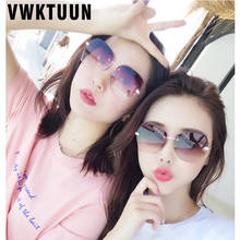 VWKTUUN-gafas de sol sin montura para mujer, anteojos de sol femeninos con montura de cristal, UV400 Estilo Vintage, 2020 2024 - compra barato