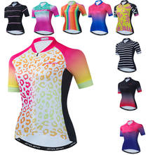Roupas de ciclismo de verão, roupas femininas de corrida, bicicleta, anti-uv, mountain bike, triatlo, camisa de manga curta, 2021 2024 - compre barato