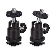 Hot Mini Ball Head [2 Pack] With Hot Shoe Mount Adapter 360 Degree 1/4 Inch Small Ball Heads Lightweight Swivel Micro-Ballhead F 2024 - buy cheap