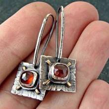 Ethnic Nepal Jewelry New Red Gem Retro Color Separation Earrings Fashion Earrings 2024 - buy cheap