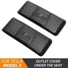 TEY Tesla Model 3 Accessories Car Air Outlet Cover Under Seat Air Vent Anti-blocking Dust Cover For Model3 2020 2024 - buy cheap