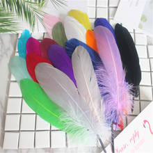 100 pces penas 5-8 polegadas 13-20cm ganso macio plumas gansos pato pena para o carnaval dia das bruxas natal diy artesanato decorações 2024 - compre barato