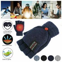 Men Women USB 5V Heating Gloves Acrylic Hand Warmer Winter Warm Mittens Hand Laptop Half Finger Electric Heating Gloves 2024 - buy cheap